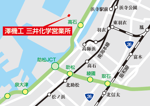 澤機工 三井化学営業所の地図